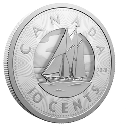 Canada Multilayered Bluenose 10 cenți argint 2026 Proof