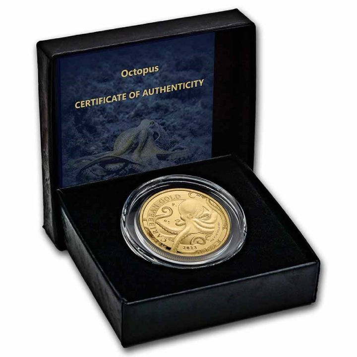 Barbados: Caribe - Pulpo 1 oz Oro 2023