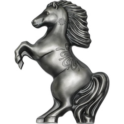 Mongolie : Année du cheval 1 once d'argent 2026 Pièce vieillie