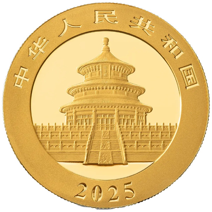 Chińska Panda 30 gramów Złota 2025