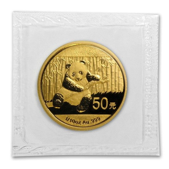 China Panda 1/10 oz Oro 2014