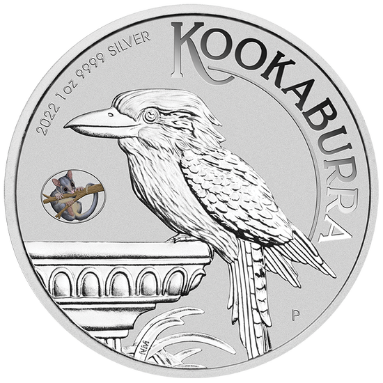 Kookaburra avec Possum coloré 1 once d'argent 2022 Privy Mark (Melbourne Money Expo Anda Special)