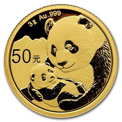 Kínai panda 3 gramm arany 2019