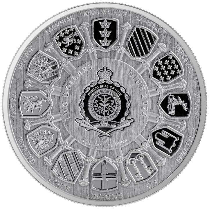 Niue: Camelot - Sir Lancelot 1 uncja Srebra 2024 Matte