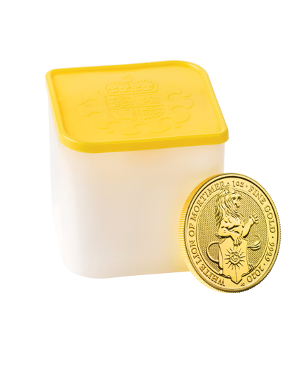 The Queen’s Beasts 2020: The White Lion of Mortimer 1 oz Gold