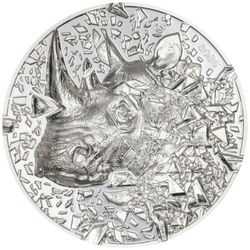 Islas Cook: Silver Burst – Rhino 3 oz Plata 2025 Proof