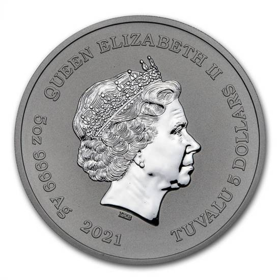 Tuvalu: Bandera Negra - La Flota Bandera Roja 5 oz Plata 2021