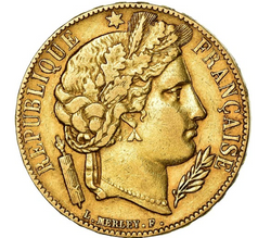 Francie, 20 franků Ceres Různé ročníky