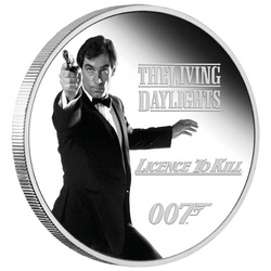 Tuvalu: James Bond Legacy 3a emissione - Timothy Dalton colorato 1 oncia d'argento 2023 Proof