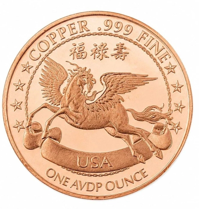 Medaglia in rame Year of the Horse: Pegasus 2026 1 oncia AVDP di rame