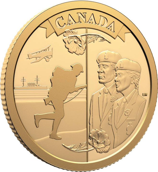 Canada 100° anniversario della Royal Canadian Legion 100 CAD oro Proof 2026