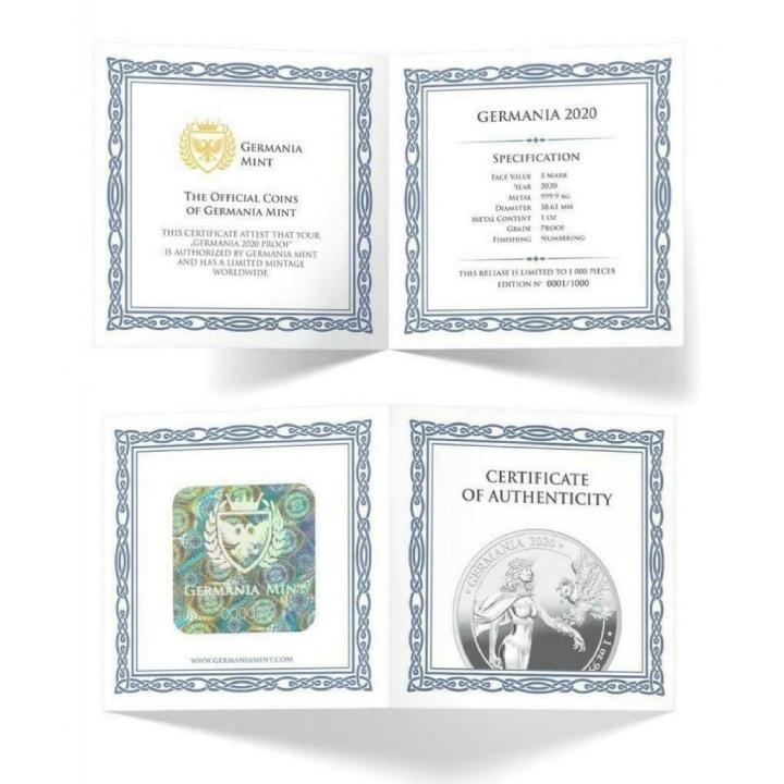 Germania 1 oz Silber 2020 Proof