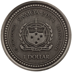 Samoa: The Creator 1/2 oz Silber 2024 Antiqued Coin
