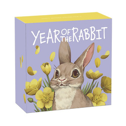 Tuvalu : Baby Rabbit coloré 1/2 once d'argent 2023 Proof