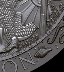 Mythical Cities: Atlantis 1 uncja Srebra Antiqued Round Coin