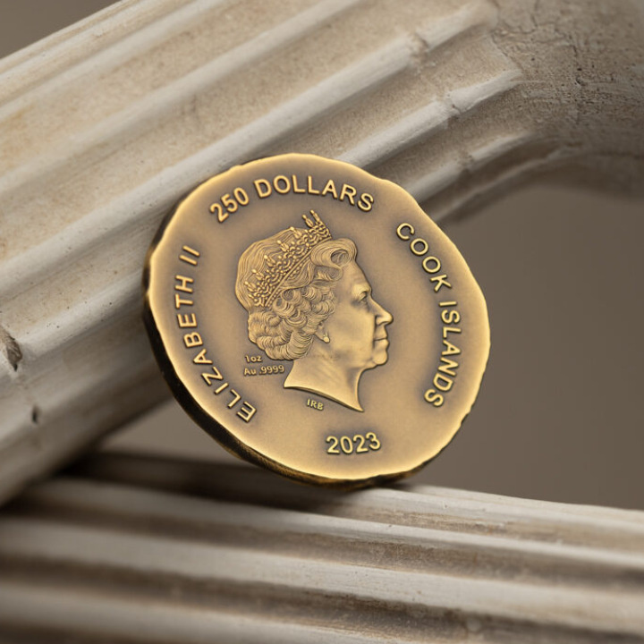 Cook Islands: Athena’s Owl Gold 1 oz Gold 2023 Ultra High Relief Antiqued Coin