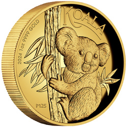 Koala 1 oncia d'oro 2024 Proof High Relief