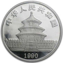 China Panda 1 oz Silver 1990