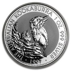 Kookaburra 1 unce stříbra 1997