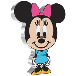 Niue: Disney - Chibi Coin de Minnie, coloreada, 1 onza de plata, 2021, Proof.