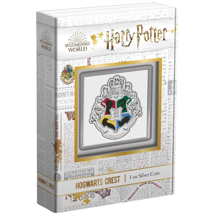 Niue: Harry Potter - Hogwarts Crest coloreada 1 oz Plata 2021 Proof