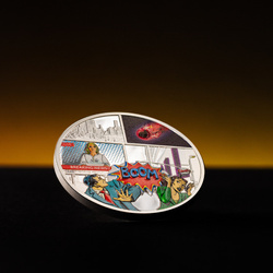 Cook Islands: Meteorite Impacts - Tenham coloured 1 oz Silver 2023 Proof Ultra High Relief