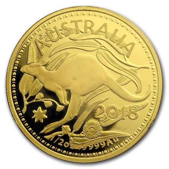 Australijski Kangur 1/2 uncji Złota 2018 Royal Australian Mint