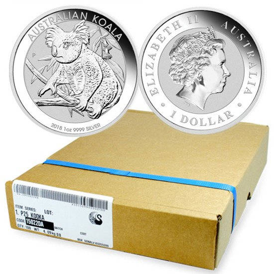 Koala 1 uncja Srebra 2018 PAKIET 300 SZTUK