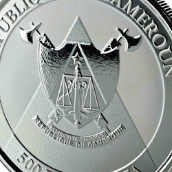 Camerún: Guepardo 1 oz Plata 2019 Prooflike