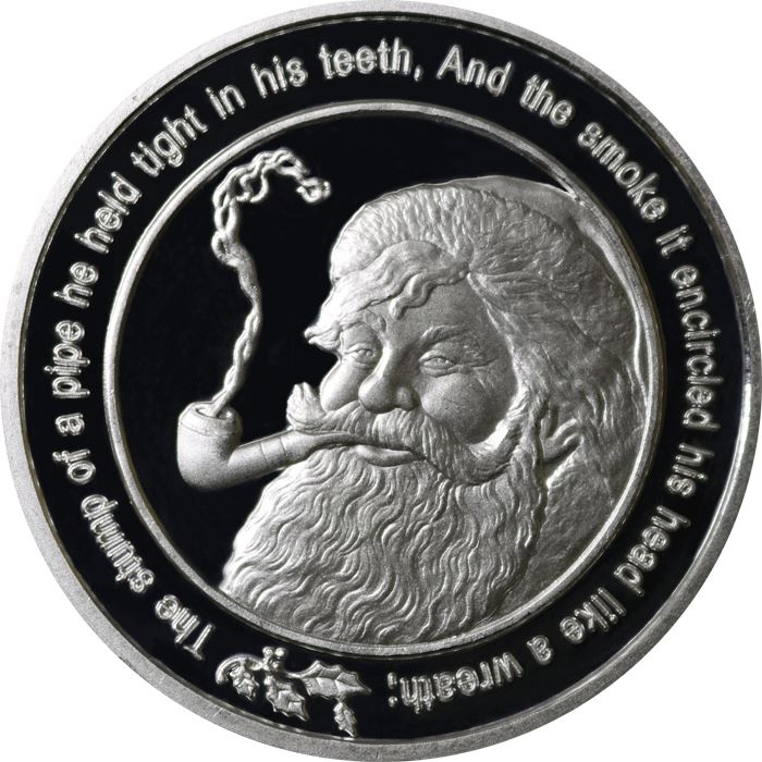 Santa Claus Merry Christmas 1 uncja Srebra Round