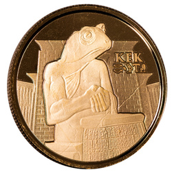 Ciad: Reliquia egizia - Kek, dio rana 1 oncia d'oro 2022 Proof