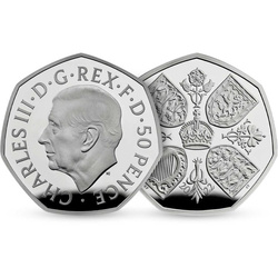 Regina Elisabeta a II-a 50p Argint 2022 Proof Piedfort Coin