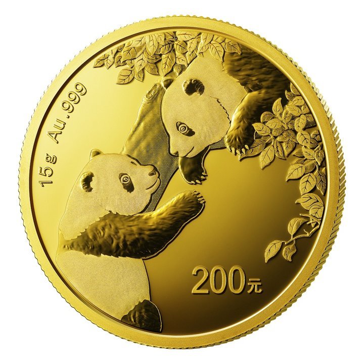 Chińska Panda 15 gramów Złota 2023