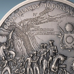 Stříbrná mince Forging of Independence – Crossing the Delaware 2 unce Stříbra 2026 Antique Finish