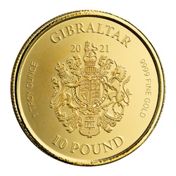 Gibraltar: Lady Justice 1 uncja Złota 2021