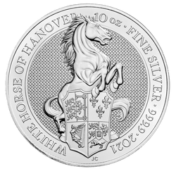 The Queen’s Beasts 2021: The White Horse of Hanover 10 oz Silver