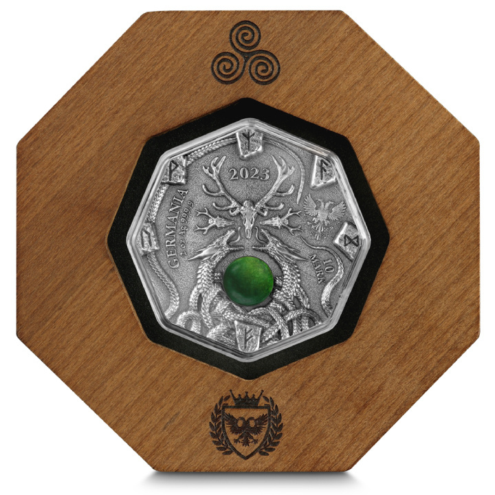 Witchcraft - Seeress Ritual coloured 2 oz Silver 2023Ultra High Relief Antiqued Coin