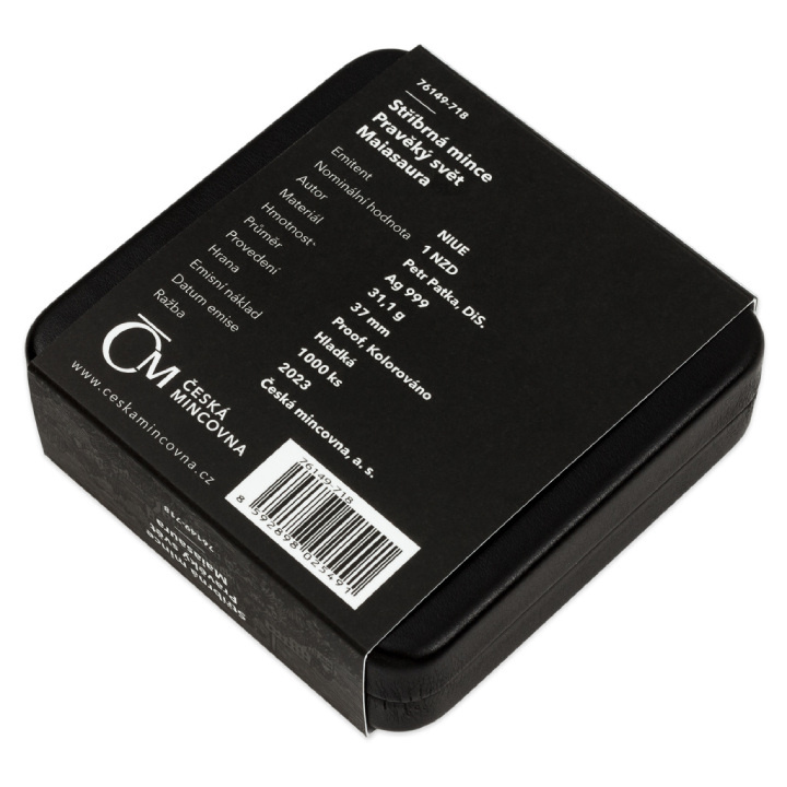 Niue: Prehistoric World - Maiasaura colorato $1 Argento 2023 Proof