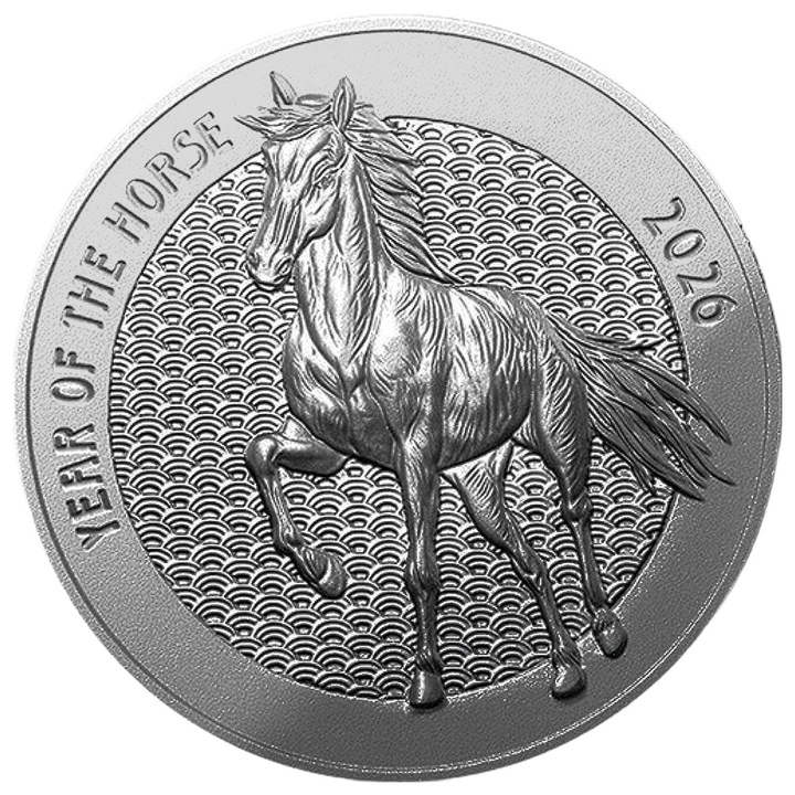 Pamp: Year of the Horse 1 onza de plata 2026 Prooflike