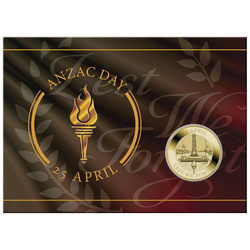 Anzac Day $1 Aluminio Bronce 2024 (moneda en tarjeta)