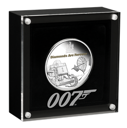 Tuvalu : Diamonds Are Forever coloré 50e anniversaire du film 1 once d'argent 2021 Proof