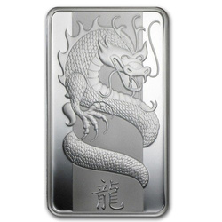 100 gram Bar Silver Lunar Year of the Dragon