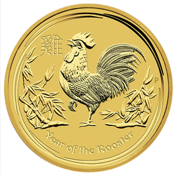 Lunar II: Rok Koguta 1/10 uncji Złota 2017