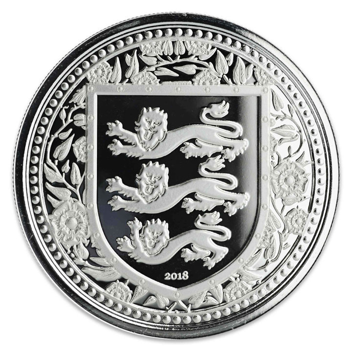 Gibraltar: Royal Arms of England 1 uncja Srebra 2018