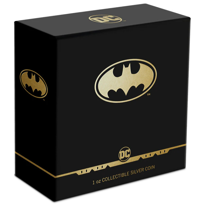 Niue: DC Comics - Batman 'Logo' kolorowany 1 uncja Srebra 2021 Proof