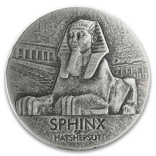 Tchad : ERS Sphinx 5 onces d'argent 2019 Pièce antique