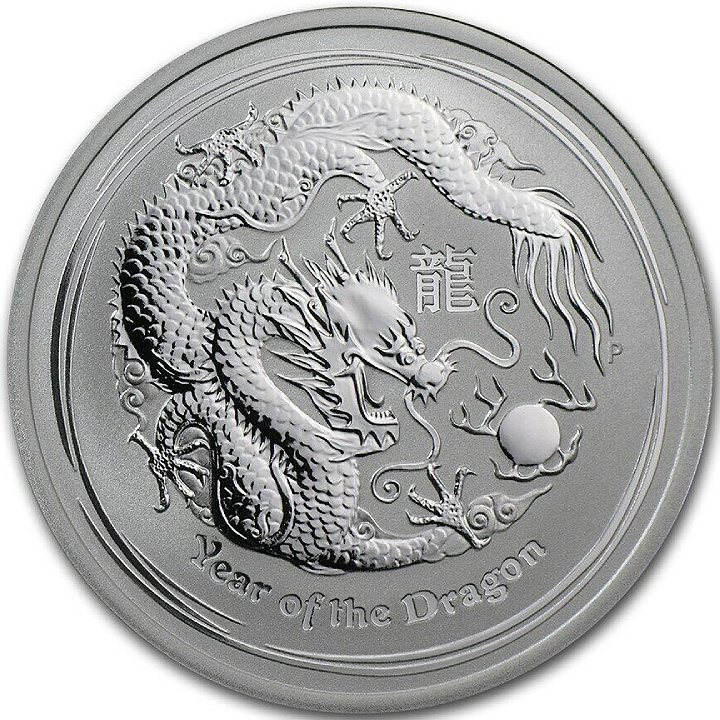 Perth Mint : Lunar II - Année du Dragon 1/2 once d'argent 2012