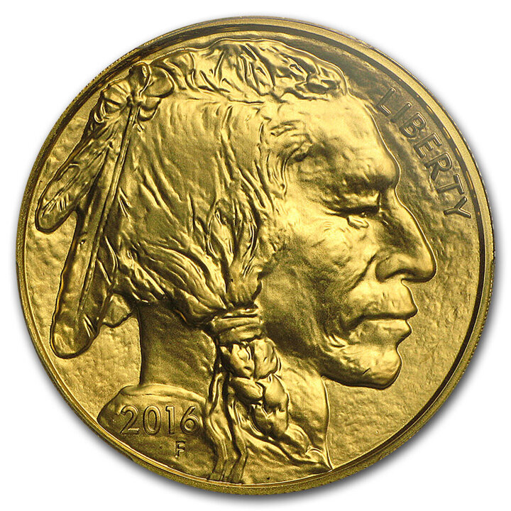 Bisonte americano 10° anniversario 1 oncia d'oro 2016-W PCGS PR70 DCAM First Strike