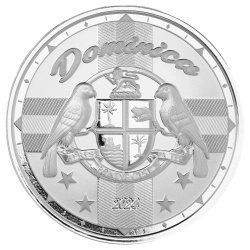 Dominica: Coat of Arms 1 oz Silver 2024 Prooflike (coin in capsule)