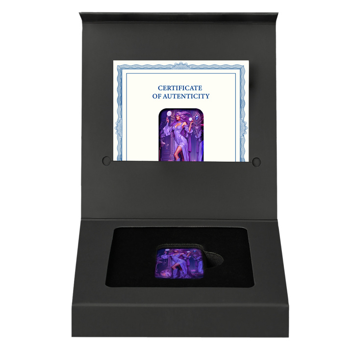 Sztabka Asturmint: The Deadly Seven Sins - Vanity kolorowana 2 uncje Srebra 2024 Antique Finish